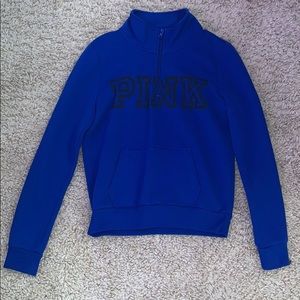 Dark Blue Victoria Secret Pink Half Zip Up Jacket